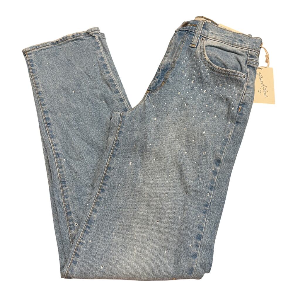 Universal Thread Women's Light Wash Embellished 9… - image 1